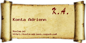 Konta Adrienn névjegykártya